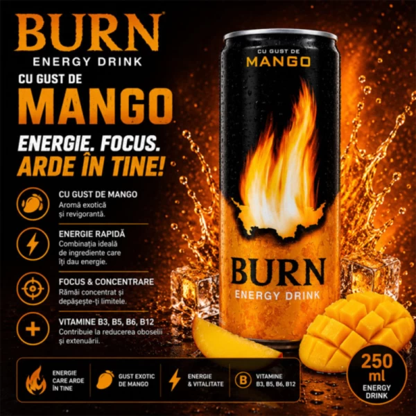 Burn Bautura energetica Mango 250ml - image 2
