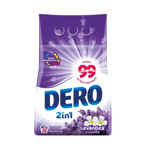 DERO Авто стиральный порошок 2в1 Лаванда и Жасмин 1,5кг - image 2