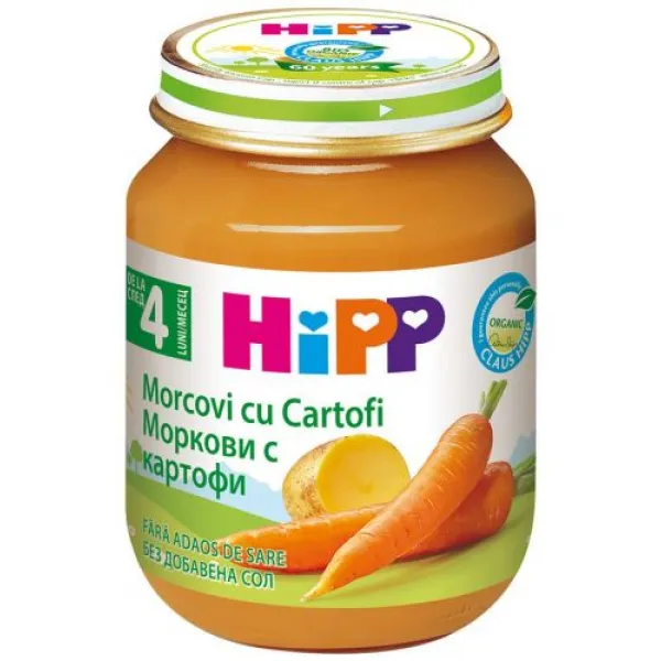 HIPP Piure de morcovi cu cartofi 4 luni 125 g - image 1