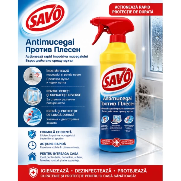 Savo Antimucegai spray universal 500 ml - image 2