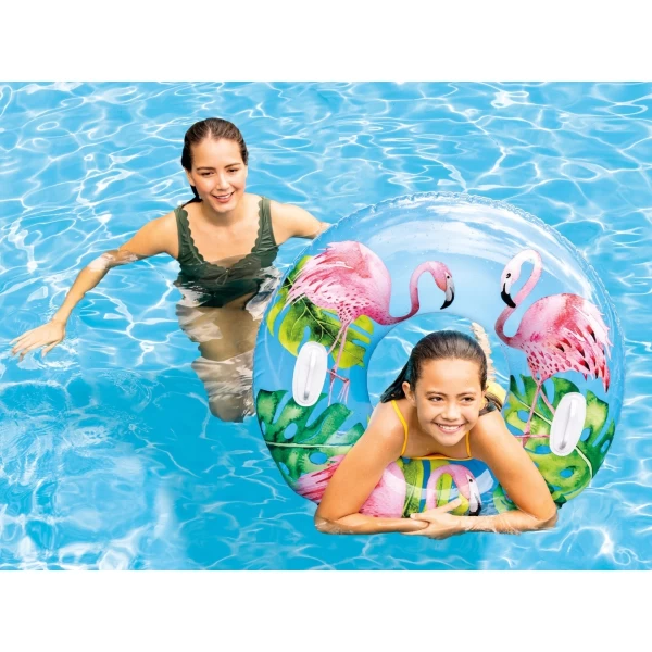 INTEX Надувной круг с ручками d97cm, 9+ - image 2