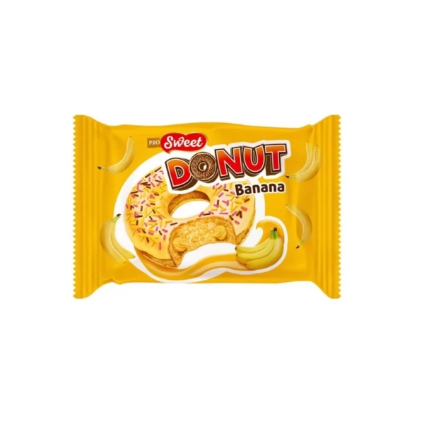 Пончик Донат с бананы начинкой 35г - image 1