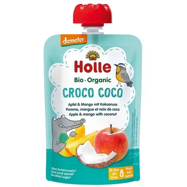 Holle Bio Organic Piure Croco Coco de mere, mango si cocos (8 luni+) 100g - image 1