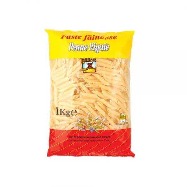Baneasa Короткие макароны penne rigate 1кг - image 1