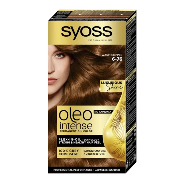 Краска для волос Syoss Oleo Intense 6-76 Мерцающий медный - image 1