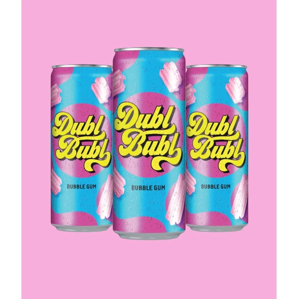Dubl Bubl Bautura carbogazoasa 0,33l Bubble Gum c/m - image 2