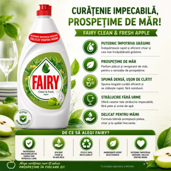 Fairy Detergent de vase 750ml Apple - image 2