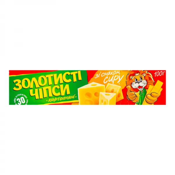 Чипсы Золотистые с сыром, 100г - image 1