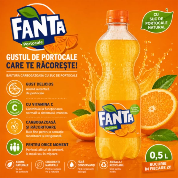 Fanta Напиток газированный Orange 0,5л - image 2