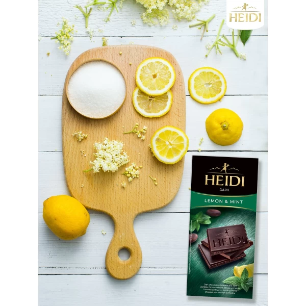 Heidi Dark Mint and Lemon Dark Chocolate 80g - image 2