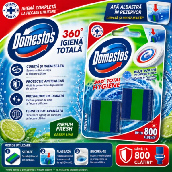 Domestos Odorizant 2x50gr Block Green Lime - image 2
