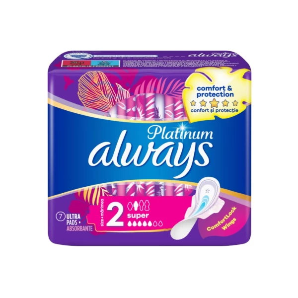 Always Absorbante Platinum Ultra Super, 7 bucati - image 1