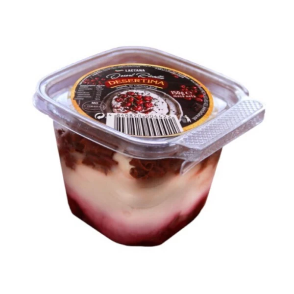 Lactana Ricota cacao cu jeleu de visina si piersici 150 g - image 1