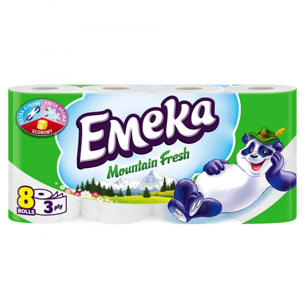 Emeka Hartie igienica, 3 straturi, 8 role Mountain Fresh - image 1
