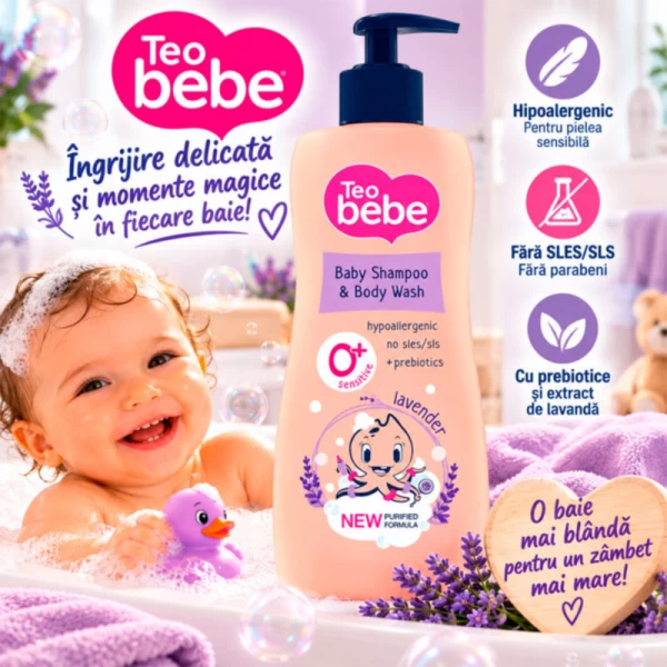 Teo Bebe sampon-gel de dus 400 ml Lavender - image 2