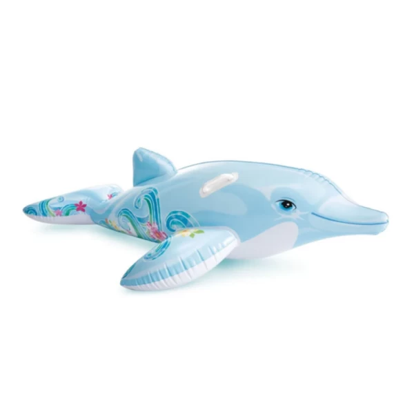 Plută gonflabilă Delfin cu mânere, 175×66 cm, max. 40 kg, 3+ ani, Intex (58535) - image 1