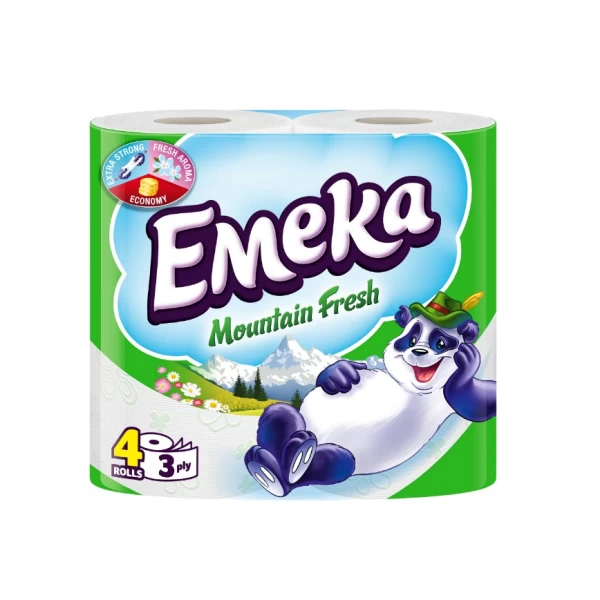 Emeka Hartie igienica, 3 straturi, 4 role Mountain Fresh - image 1