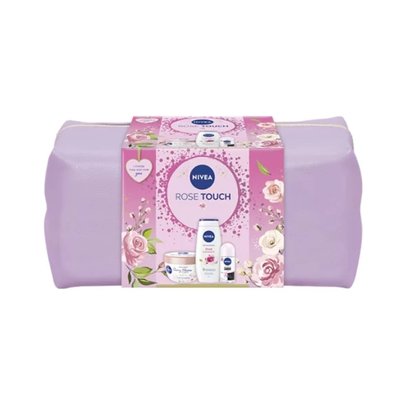 Set Cadou 2025 Nivea Rose Touch Body Bag (Body, GDus, Deo) - image 1