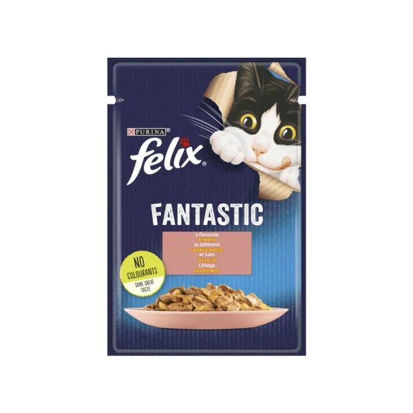 FELIX Fantastic cons.in aspic p/pisici (somon) 85g - image 1