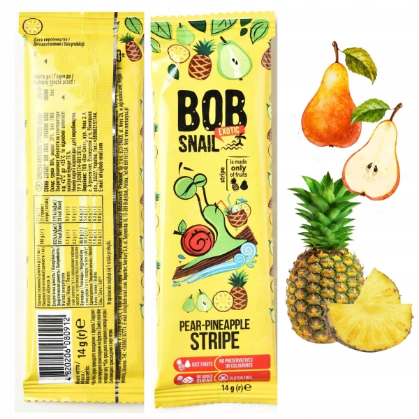 Натуральные конфеты Bob Snail с груша и ананас 14г - image 2