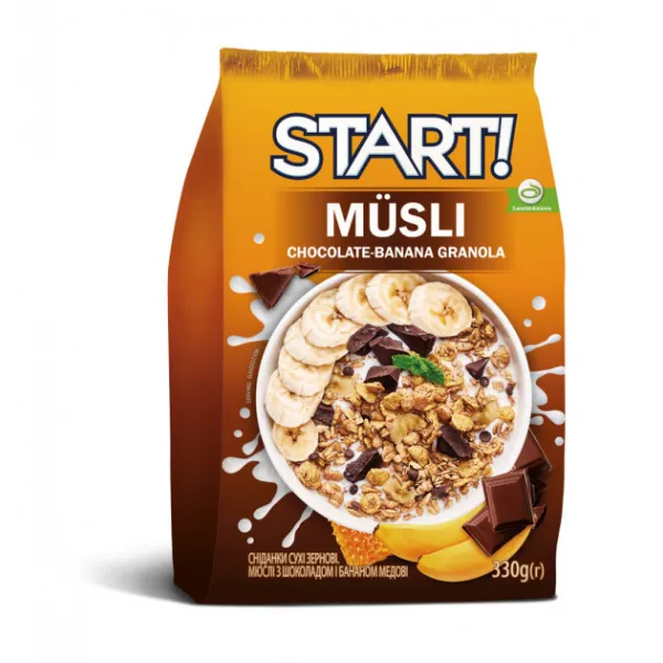 Start Musli cu ciocolata si banane 330g - image 1