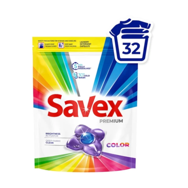 Savex Detergent capsule 32 buc Premium Color - image 1