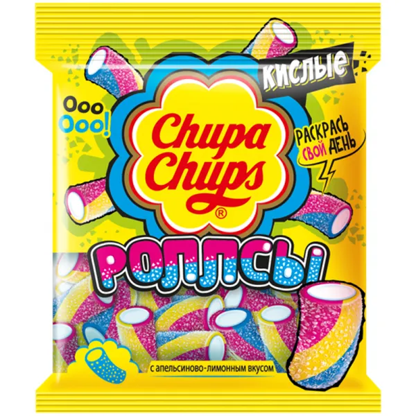 Жевательный мармелад Chupa Chups Кислые роллсы, 70г - image 1