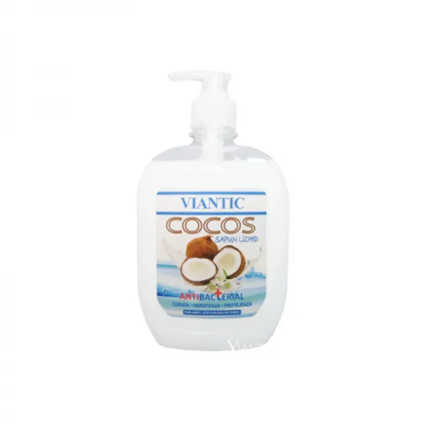 Viantic Sapun lichid-crema 500ml cu pomp. Cocos Antibacterial - image 1