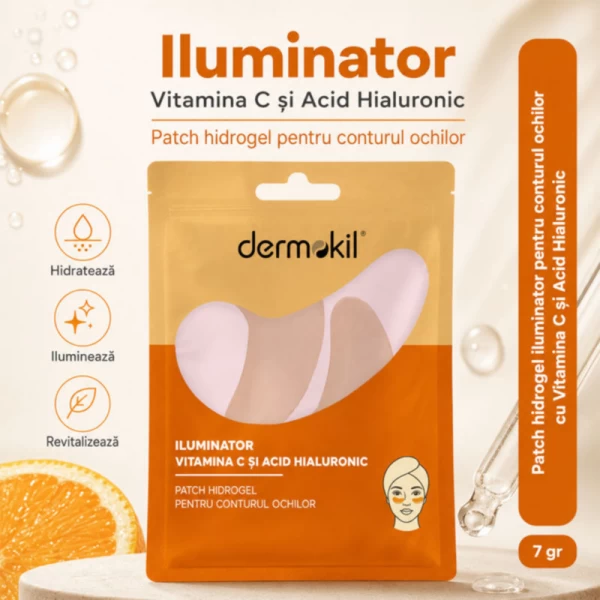 Dermokil Patci hidrogel iluminator pentru ochi cu vitamina C 7 gr - image 2