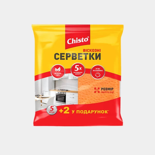 Chisto Салфетки для уборки вискозные 5+2 шт - image 2