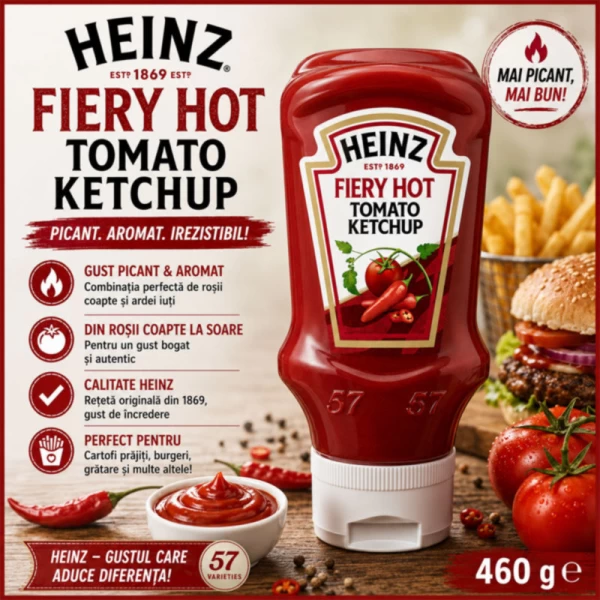 Heinz Ketchup Top Down Picant 460 g - image 2