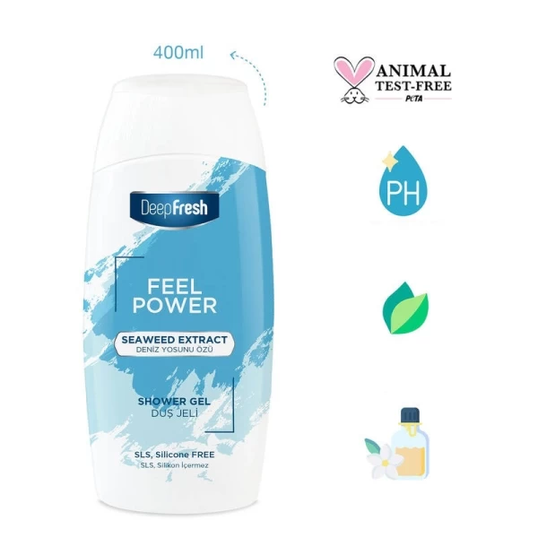 Гель для душа с экстрактами Feel Power DeepFresh, 400 мл - image 3
