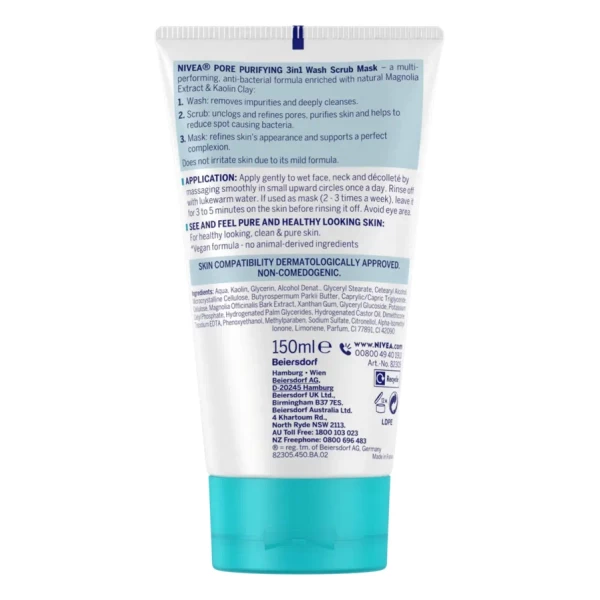 Nivea Masca exfolianta Pore Purifing 3in1 150 ml - image 2
