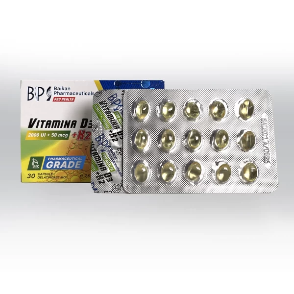 BP Vitamine Vitamin D3 + K2 2000UI + 50mcg, 30cap - image 3