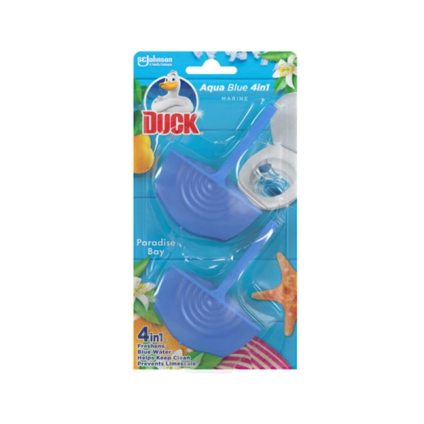 Освежитель для унитаза Duck Aqua Blue 4 в 1 Paradise Bay 2×36 г - image 1