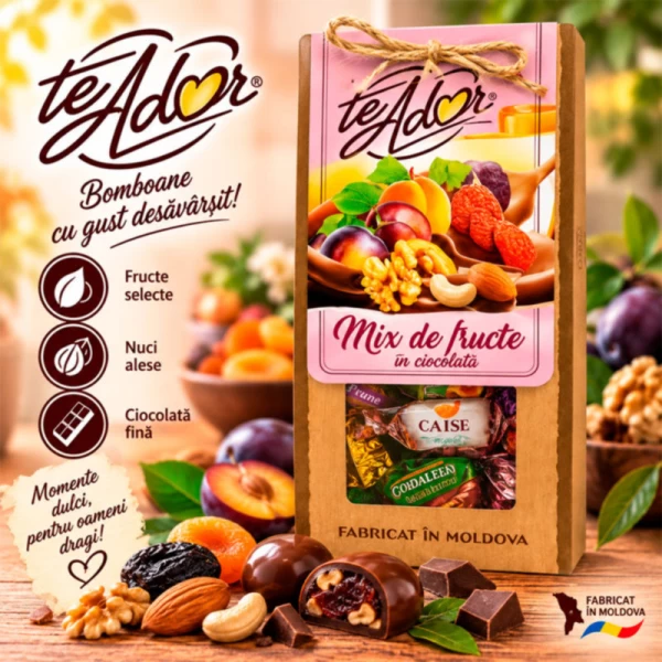 Bomboane Te Ador Mix de fructe in ciocolata 220g - image 2
