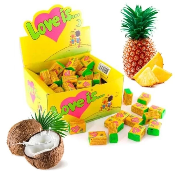 Love'is Guma de mestecat gust cocos si ananas 4.2gr - image 3