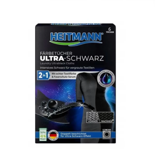 Салфетки для обновления чёрного цвета Heitmann 6 шт - image 1