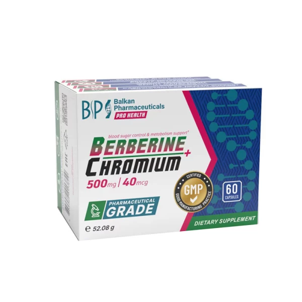 BP Vitamine Berberine 500mg + Chromium 40mg 60cap - image 1