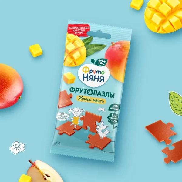 FrutoNanny Bucati de fructe FrutoPuzzle mar si mango 20g - image 3