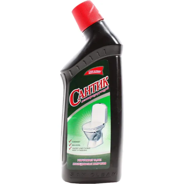 Средство по уходу за унитазами San Clean Сантик Яблочный аромат 750 мл - image 1