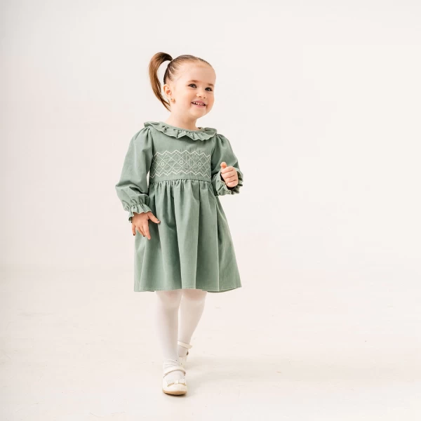 Eray Kids Rochie brodată din dantelă cu volane 74-92 cm 6356 - image 1