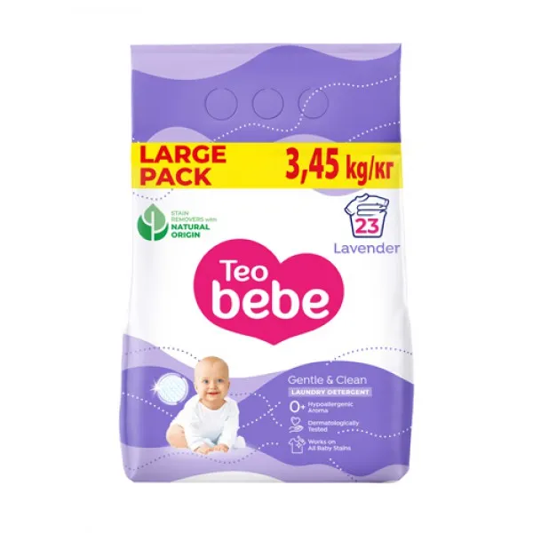 Teo Bebe стиральный порошок для детей 3.45 кг Gentle & Clean Lavender - image 1