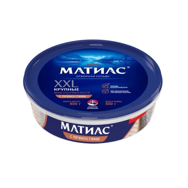 Санта Бремор Филе сельди Матис ассорти пряное, 400 г - image 1