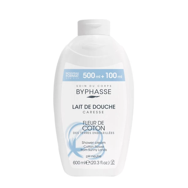 Byphasse Caresse Gel-crem de dus Floarea de bumbac 600 ml - image 1
