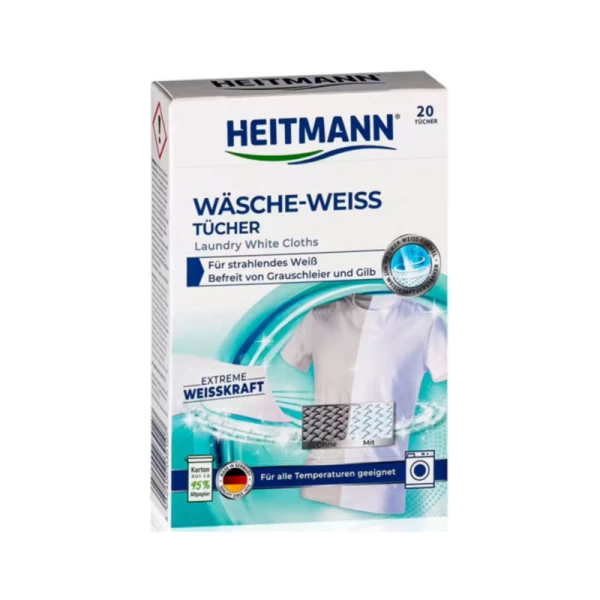 Салфетки для стирки для отбеливания 20 шт Heitmann - image 1