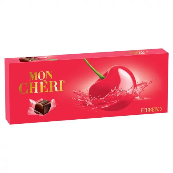 Шоколадные конфеты Ferrero Mon Cherri с начинкой из целых вишен в ликере 105 г - image 1