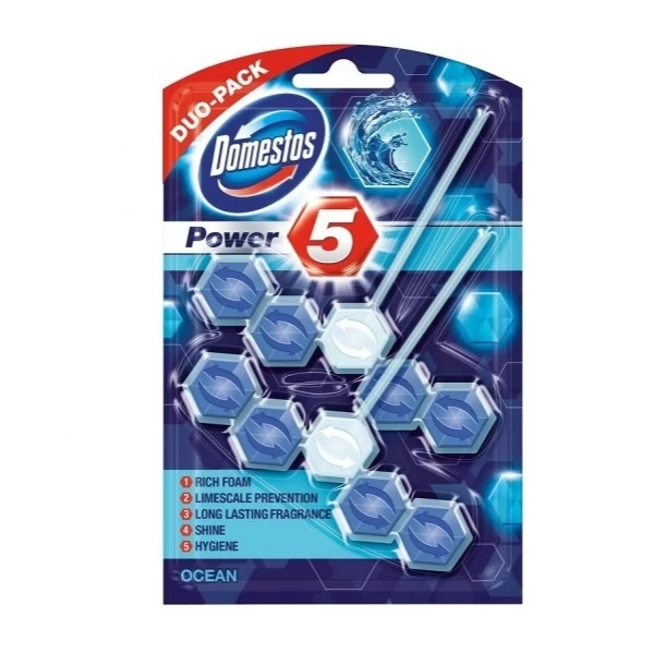 Domestos Odorizant Toilet block Power 5 Ocean, 2x50g - image 1