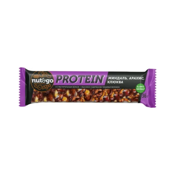 Nut&Go Batonas Protein migdale, merisoare 36 g - image 1