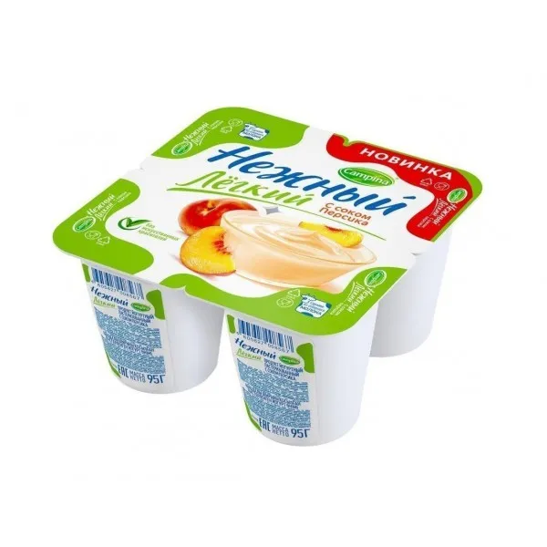 Йогурт Легкий Нежный 0.1% с соком персика 95 г - image 2